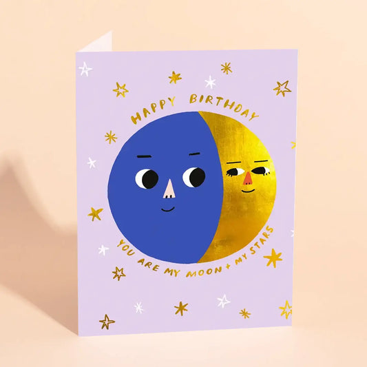 Moon Phases - Birthday Card