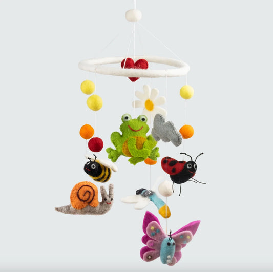 Baby Mobile - Spring Garden Friends - Nursery Decor