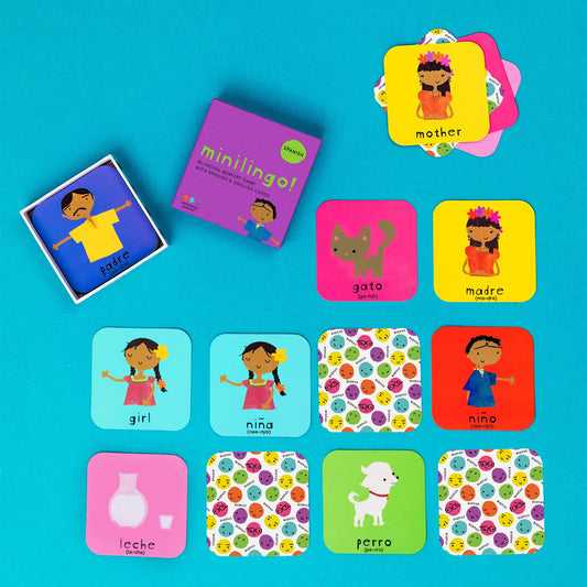 Minilingo Spanish/English Bilingual Flashcards for Kids
