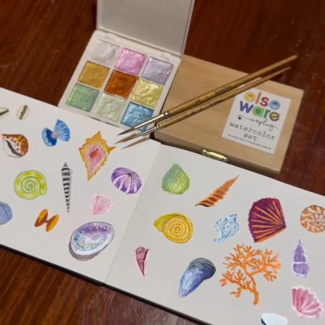 Metallic Watercolors - 9 Colors